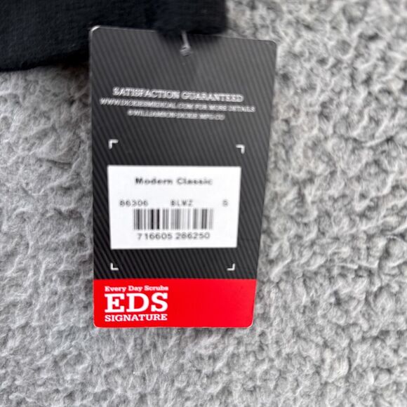 Dickies EDS Medical Scrub Jacket Womens Small Black Warm Up Snap Front 86306 - Picture 6 of 8